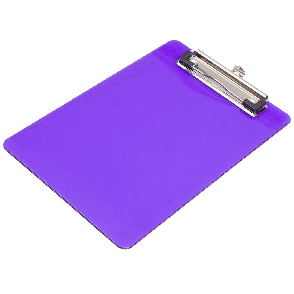 JAM Paper Mini Purple Plastic Clipboards with Metal Clip, 6 x 9, 2/Pack