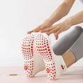 thumbnail image 4 of Yawlsow 4 Pairs Pilates Socks with Grips for Women, Grippy Socks with Cherry Embroidery for Yoga Barre Workout, Hospital, Size 5-10, 4 of 6