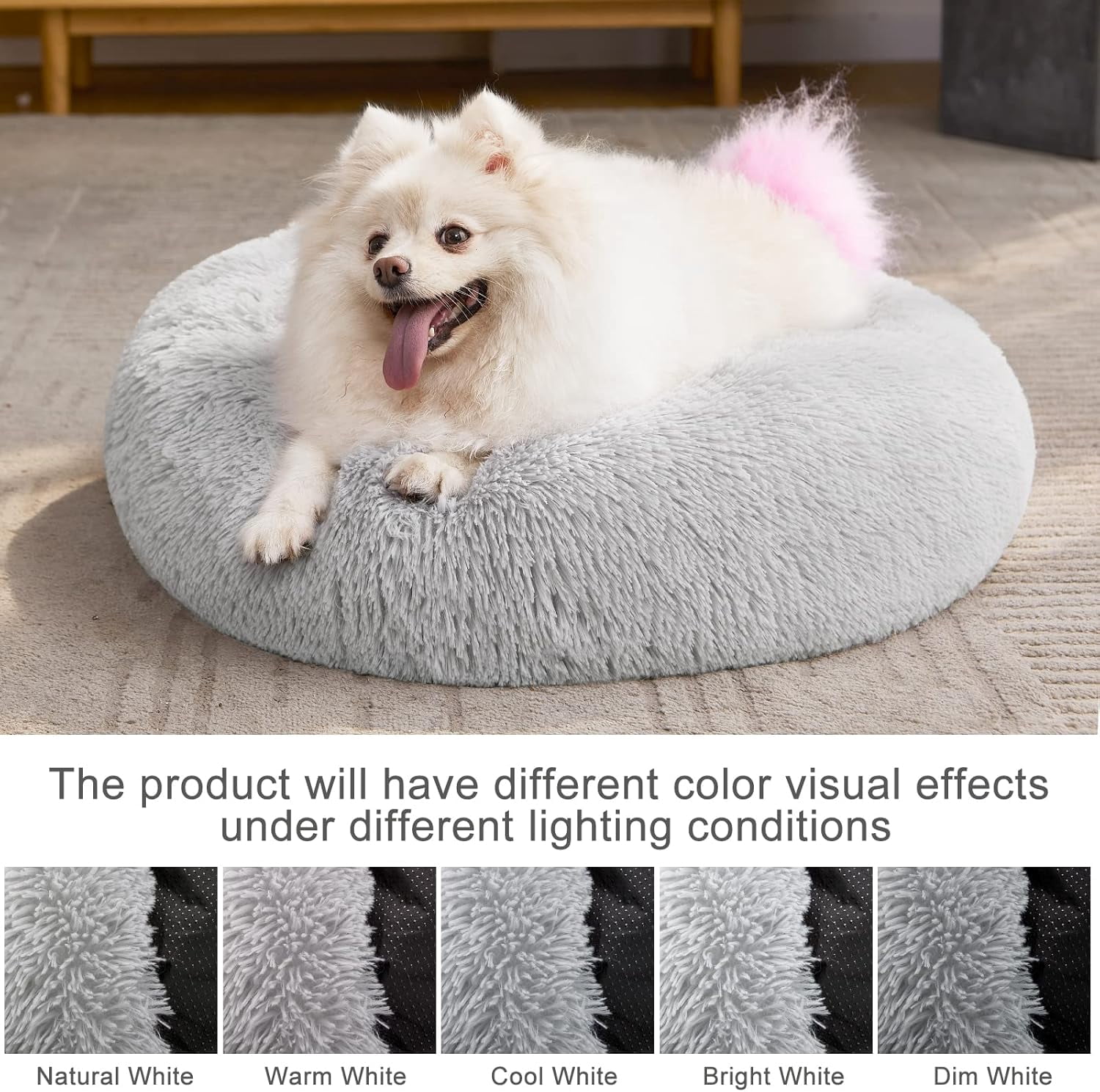 Orthopedic Dog Bed Comfortable Donut Cuddler Round Pet Beds Ultra Soft Washable Dog and Cat Cushion (20''/23''/30'') (23'', Brown)