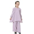 thumbnail image 6 of Hjtefg Girls Abaya Dress Set Loose Flowy Pants Outfit For Everyday Wear Southeast Asian Style Comfortable Kids Soft Breathable Fabric,Color: Purple Size: 3-4 Years, 6 of 8