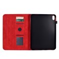 thumbnail image 3 of SaniMore Case for iPad 10th Generation 10.9" 2022, PU leather Skin Embossed Tree with Auto Sleep/Wake Pen Holder Card Slots Anti-slip Strip Flip Folio Wallet Business Cover, Red, 3 of 6