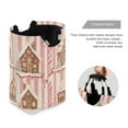 thumbnail image 3 of Yayeee Freestanding Laundry Hamper with Handle Collapsible Large Storage Basket for Clothes, Pink Candy House, 3 of 7