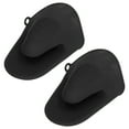 thumbnail image 2 of 2 manoplas para horno, de silicona, engrosadas, antiescaldaduras, para cocina, color negro, 2 of 15