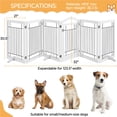 thumbnail image 7 of Yaheetech 32.5" Freestanding 6-Panel Foldable Pet Gate with Support Feet, White, 7 of 7