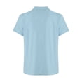 thumbnail image 3 of ITFABS Men's Casual Shirt, Solid Color Henley Neck Tops with Pocket and Buttons, 3 of 9