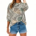 thumbnail image 2 of Maplenight Crewneck Sweatshirts for Women Casual Long Sleeve Tops Camo Maple Graphic Shirts Fall Fashion Clothes, 2 of 6