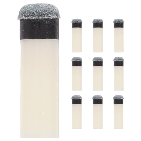 ADDHAT Pool Stick Tips Repair Kit White Plastic Ferrule Standard Size 10Pcs