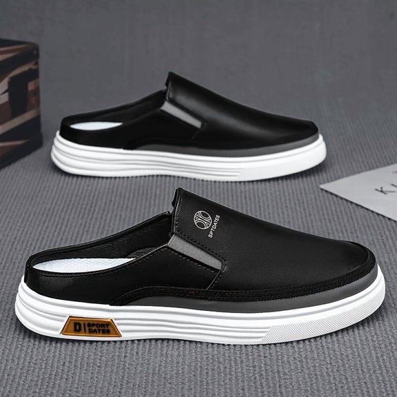 Summer new casual driving Men's shoes breathable one foot soft sole soft surface fashionable set foot single shoe simple low heel bean shoes