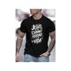 thumbnail image 1 of Men's Casual Summer T-Shirt - Trendy Graphic Print, Short Sleeve, cotton, Round Neck, Machine Washable - White with Inspirational Spanish Quote "JESUS CAMINO Y VIDA", Everyday Tshirt | Summer Casual, 1 of 6