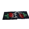 thumbnail image 4 of Women Wide Blue Denim Fabric Corset Belt Red Flower M, 4 of 16