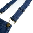 thumbnail image 3 of FRSASU Mens Adjustable Straps Denim Bib Overalls Versatile Straight Leg Jumpsuit Jeans Overalls Workwear with Pockets Dark Blue, 3 of 7