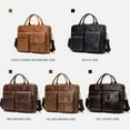 thumbnail image 5 of Shoulder Bag Men Handbags Totes 14 Inch Laptop Bag Zipper Messenger Bag for Men Briefcases Bags Men Genuine Leather Bags Business Bag, 5 of 7