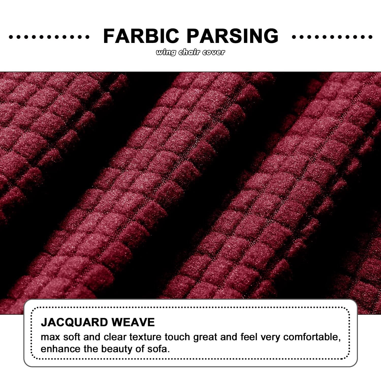 BH-JJSMGS Jacquard Chaise Lounge Cover,Modern Polar Fleece sectional Sofa slipcover,Stretch Left/Right Armchair Cover for loveseat L Shaped Sofa