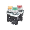 thumbnail image 5 of XB2-BW Interruptor pulsador de metal momentáneo/de reinicio automático de 22 mm con luz LED NO/NC 24 V 220 V 380 V Verde Rojo Amarillo Azul Blanco, 5 of 5