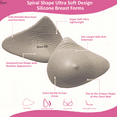 thumbnail image 3 of BIMEI Artificial Symmetrical Breast Form Post Mastectomy Breast Prosthesis Spiral Shape Breasts Only One Piece,Left,4, 3 of 10