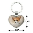 thumbnail image 2 of Chihuahua Dog Breed Keychain Heart Love Metal Key Chain Ring, 2 of 5