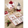 thumbnail image 2 of Plato de Papá Noel con 4 compartimentos, cerámica, color blanco, 2 of 4