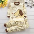 thumbnail image 1 of Pijamas de algodón con dibujos de unicornios para niños y niñas, ropa de dormir para el hogar, traje de otoño, Conjunto de pijama de dinosaurio, 1 of 4