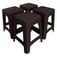 thumbnail image 2 of Mesa de Jardin BERGMANN Exterior con Bancos para 4 Personas Rattan Chocolate, 2 of 9