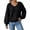 Black, variant on Pullover Sweaters for Women V Neck Diamond Loose Casual Diamond Lace Knit Ribbed Knit Pullover Tops,Black,L