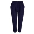 thumbnail image 2 of Pantalones Harem De Cintura Alta De Sólido Suelto Para Mujer Con Bolsillos S Gris Sunnimix Pantalones de lino de algodón de las mujeres, 2 of 8