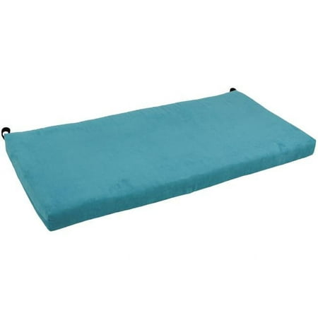 

45 x 19 in. Solid Microsuede Bench Cushion Aqua Blue