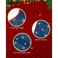thumbnail image 6 of 4th of July Christmas Tree Skirt 36 Inches Large Christmas Skirt Tree, Vintage Country Star Blue Red Wooden Tree Skirt Christmas Decorations for Fireplace Party Holidays Indoor Outdoor, 6 of 7