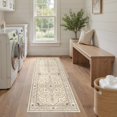 thumbnail image 3 of UERMEI 2x6 Washable Runner Rugs for Hallway, Modern Vintage Non Slip Indoor Rug for Entryway Doormats Bedroom Kitchen, Vacuum-Friendly Home Decor Carpet, Beige Brown, 3 of 9