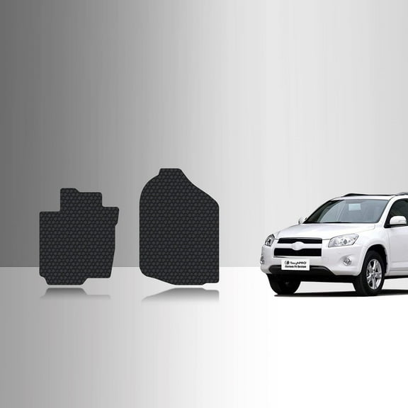 ToughPRO Front Mats Compatible with Toyota RAV4 2007 - All Weather Heavy Duty (Made in USA) Black Rubber