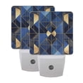 thumbnail image 6 of Yayeee LED Plug in Night Light for The Home with Auto Dusk to Dawn Light Sensors, 2 Pack, Blue Geometric Pattern, 6 of 6