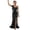 A-Black404, variant on XIAOCHA Figure-Hugging Maxi Gown for Women Sleeveless V-Neck Summer Wedding Evening Dress