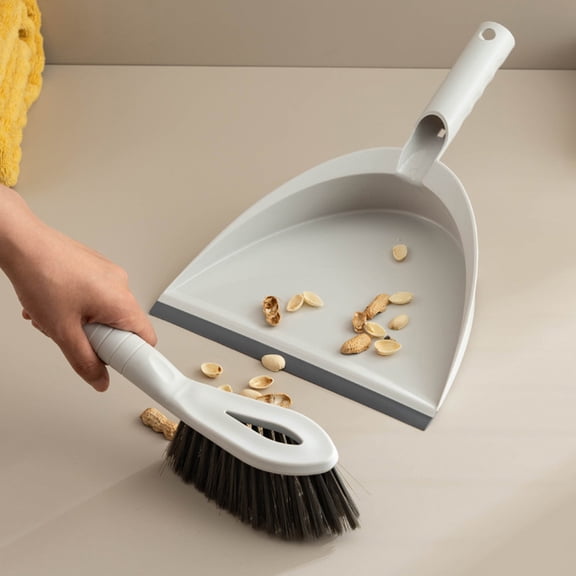 Darzheoy Dustpan and Brush Set, Mini Dustpan and Brush Set, Cleaning Brush and Dustpan, Handheld Dustpan are Used to Clean Kitchens, Floors, Tables, Cages, White