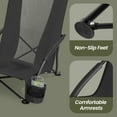 thumbnail image 3 of LEDREM Set of 2 Heavy-Duty Folding Chairs, 330lb Capacity Portable Camping Chairs with High Backrest & Cup Holder, Includes Carry Bag, Black, 3 of 7