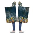 thumbnail image 2 of ASHLEIGH Mandala Wearable Hooded Blanket 50x60 inches Kids Girls Boys Toddler Polar Fleece Blankets Throw Wrap, 2 of 2