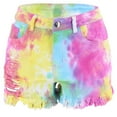 thumbnail image 5 of Fesfesfes Jeans for Women Pocket Tie-dye Jeans Denim Pants Female Hole Bottom Casual Shorts, 5 of 8