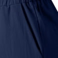 thumbnail image 5 of Women's Soft Tencel Loose Wide Leg Pants, Mid Elastic Waist with Tummy Control, Straight Leg Trousers for Casual, Walking, Travel, Office, Summer Comfort | TruHer,Navy L, 5 of 9