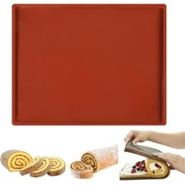 1Pcs Large Swiss Roll Cake Mat Flexible silicone Baking Tray, 14.17x11 in Silicone Jelly Roll Pan Cookies sheet Bakeware Nonstick Baking Tray, silicone baking pan