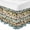 Bronze, variant on Teal Brown Paw Prints Bed Skirt Queen Size 16 Inch Drop, Elastic Wrap Around Bed Skirts Pleated Luxury Dust Ruffles For Twin Full Queen Cal King Base Beds, Vintage Farmhouse Wooden Grain
