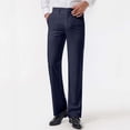 thumbnail image 3 of High - End Men's Micro Flared Pants - Business Gray, Loose Straight Leg, High - Waisted (Repeated), 3 of 7