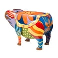 thumbnail image 3 of Folk Art Pig Table in Colorful Painted Metal, 3 of 6