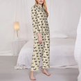 thumbnail image 3 of Fotbe Pug Dog Face Conjunto de Pijama de Manga Larga para Mujer con Estampado, Ropa de Dormir de 2 Piezas, Conjunto de Casa Suave y Cómodo con Bolsillos-XX-Large, 3 of 7