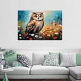 thumbnail image 2 of ZHONGYUTONG Abstract Forest Animal Canvas Wall Art Colorful Owl Painting Prints Wildlife Posters Artwork Home Decor Framed (12.00" x 18.00"), 2 of 6