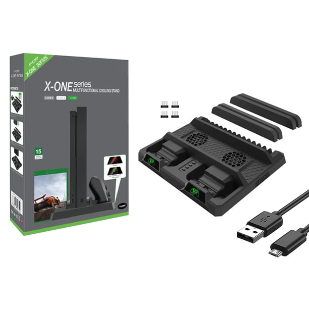 Enfriador de consola de juegos Enfriador de estación de juego USB Reemplazo de ventilador de enfriamiento de host de juego LED de plástico para Xbox One / S / X Inevent EL000939-00B