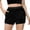 Black, variant on Women's High-Waisted Sequin Shorts with Elastic Waistband and Side Pockets - Small, Black
