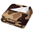 thumbnail image 5 of Vintage Brown Camouflage Flannel Fleece Throw Blanket Soft Blanket for Couch,Cozy,Warm,Lightweight,50x60 Inches, 5 of 6