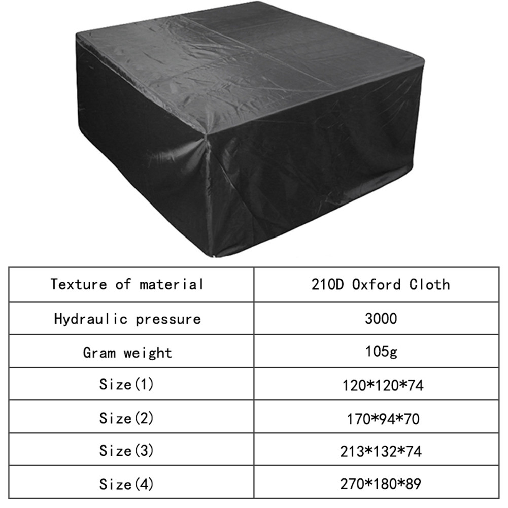 Patio Furniture Covers, Large Capacity Outdoor Sectional Furniture Cover, Table and Chair Seat Lounge Porch Sofa Covers Waterproof Dust Proof Protective for Garden Outdoor 106''x71''x35'' - image 2 of 8
