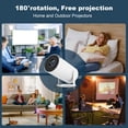 thumbnail image 2 of Mini Projector, HY300 PRO Portable Projector, Support 4K 1080P with Dual-Band WIFI6 5G Wireless 5.2 Bluetooth Android 13, 180&deg; Rotatable, Auto Ke, 2 of 8