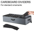 thumbnail image 3 of PENGXIANG Underbed Christmas Ornament Storage Box Zippered Closure - Stores up to 72 of The 3.9” Standard Christmas Ornaments  and  Holiday Accessories Storage Container with Dividers & H, 3 of 10