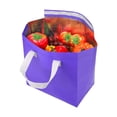 thumbnail image 5 of Insulated Take Away Bags, 25 Pcs Thermal Bags 9.4 x 5.9 x 10.2 Inch Purple, 5 of 6