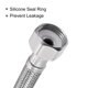 thumbnail image 4 of 20 Pulgadas Largo Grifo Suministro Línea Conector, 2uds 3/8" Hembra Compresión Rosca x 1/2" Hembra Recta Rosca 304 Inoxidable Acero Agua Suministro Manguera, 4 of 7